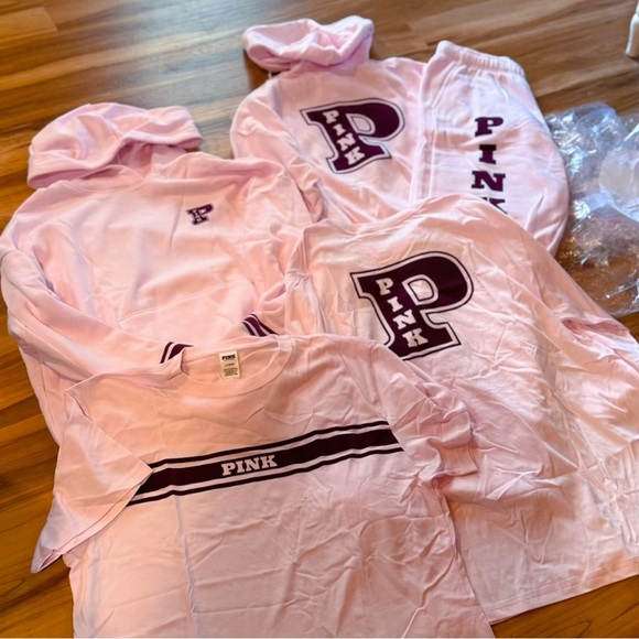 PINK Victoria's Secret Sweaters - TRADED Complete Pink Tulip Set with Velvet Wild Rose details 5 Pieces